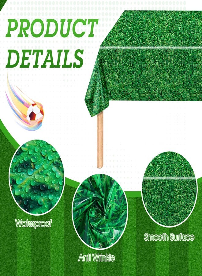Domensi 214 Pcs Soccer Party Decorations Supplies Includes Soccer Paper Plates and Napkins, Cups, Tablecloths, Cutlery, Banner for Sports Birthday Party Decorations, Serves 30 Guests - Image 5